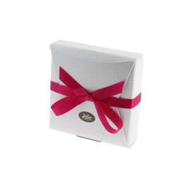 Custom box with simple ribbon (Rose pâle 513)